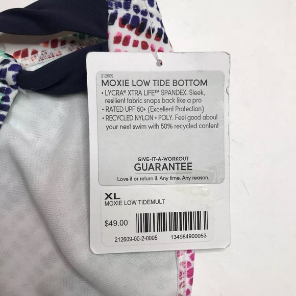 Athleta Swim Suit Bikini Bottom XL Moxie Low Tide - Picture 5 of 6